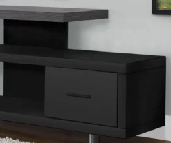 60" Black & Gray Top TV Stand 9 60" Black & Gray Top TV Stand -Furniture Specialty Shop 810542411 3