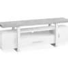 60" White & Cement Look TV Stand -Furniture Specialty Shop 810542414 2