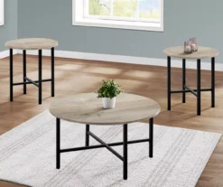 Monarch Round 3-Piece Occasional Table Set -Furniture Specialty Shop 810542424 1