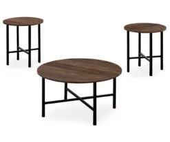 Monarch Round 3-Piece Occasional Table Set -Furniture Specialty Shop 810542426 2