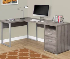 Monarch Metal 2-Drawer L-Shaped Computer Desk 40 Monarch Metal 2-Drawer L-Shaped Computer Desk -Furniture Specialty Shop 810542429 1