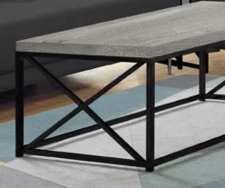 Gray Reclaimed Wood Look Coffee Table -Furniture Specialty Shop 810542431 3