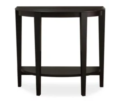 Espresso 2-Tier Half Moon Console Table