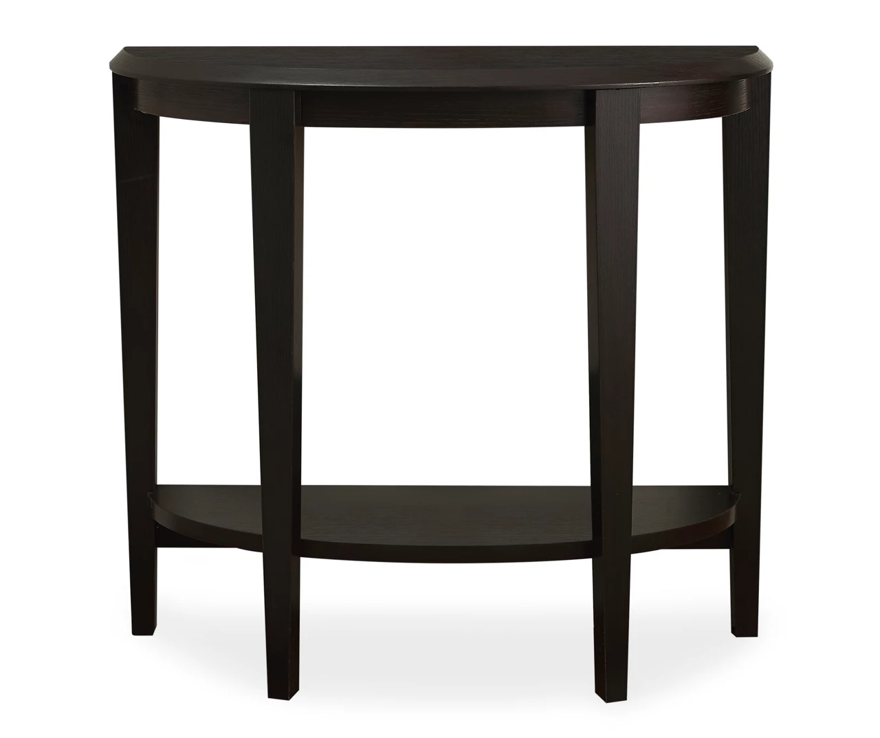 Espresso 2-Tier Half Moon Console Table 3 Espresso 2-Tier Half Moon Console Table