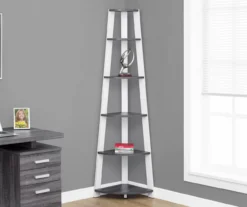 Monarch 5-Shelf Etagere Corner Bookcase -Furniture Specialty Shop 810542443 1