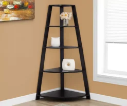 Monarch 4-Shelf Etagere Corner Bookcase 17 Monarch 4-Shelf Etagere Corner Bookcase -Furniture Specialty Shop 810542456 1