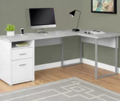 Monarch Metal 2-Drawer L-Shaped Computer Desk 30 Monarch Metal 2-Drawer L-Shaped Computer Desk -Furniture Specialty Shop 810542513 1