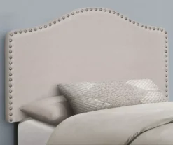 Monarch Linen Nailhead Trim Headboard -Furniture Specialty Shop 810542522 1