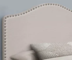 Monarch Linen Nailhead Trim Headboard -Furniture Specialty Shop 810542522 3