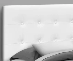 Monarch Faux Leather Button Tufted Headboard 38 Monarch Faux Leather Button Tufted Headboard -Furniture Specialty Shop 810542527 3