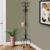 Black 8-Hook Traditional Hammered Metal Coat Rack 1 Black 8-Hook Traditional Hammered Metal Coat Rack -Furniture Specialty Shop 810542529 1