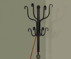 Black 8-Hook Traditional Hammered Metal Coat Rack -Furniture Specialty Shop 810542529 3