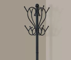 Black Metal 8-Hook Coat Rack With Umbrella Holder -Furniture Specialty Shop 810542531 3