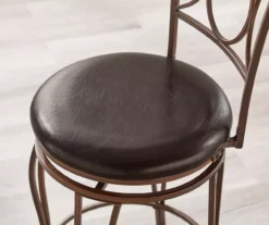 Memphis Black Metal & Brown Faux Leather Circle Back Counter Stool -Furniture Specialty Shop 810543053 A0 10