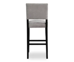 Marianna Dark Gray Washed Upholstered Velvet Bar Stool -Furniture Specialty Shop 810543063 5