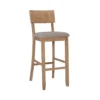 Jessie Gray Wash Upholstered Wood Bar Stool 2 Jessie Gray Wash Upholstered Wood Bar Stool -Furniture Specialty Shop 810543075 1