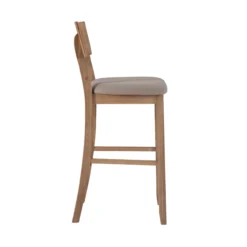 Jessie Gray Wash Upholstered Wood Bar Stool -Furniture Specialty Shop 810543075 3