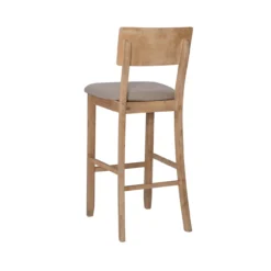Jessie Gray Wash Upholstered Wood Bar Stool -Furniture Specialty Shop 810543075 4