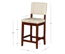 Jackson Cream Upholstered Wood Counter Stool -Furniture Specialty Shop 810543082 D8 12