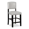 Trevor Dove Gray & Black Faux Leather Upholstered Counter Stool -Furniture Specialty Shop 810543086 1
