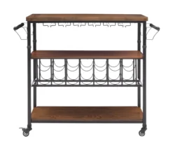 Patrick 2-Tier Wood & Metal Wine Cart -Furniture Specialty Shop 810543090 A0 2