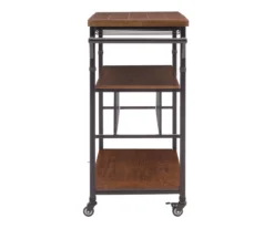 Patrick 2-Tier Wood & Metal Wine Cart -Furniture Specialty Shop 810543090 A1 3