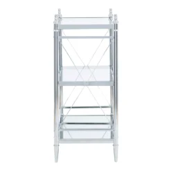 Hawkins Chrome & Glass 3-Shelf Console Table -Furniture Specialty Shop 810543095 5