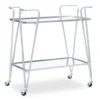 Hampton Silver 2-Shelf Rolling Steel Bar Cart -Furniture Specialty Shop 810543098 1