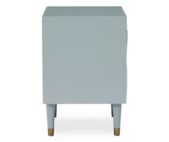 Urban Fresh Gray & Gold 2-Drawer Textured Geometric Nightstand -Furniture Specialty Shop 810543104 4