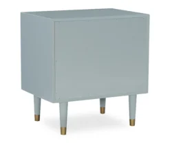 Urban Fresh Gray & Gold 2-Drawer Textured Geometric Nightstand -Furniture Specialty Shop 810543104 5