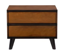 Manhattan Walnut 2-Drawer Mid-Century Wood Nightstand 18 Manhattan Walnut 2-Drawer Mid-Century Wood Nightstand -Furniture Specialty Shop 810543109 A0 2