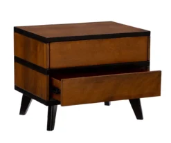 Manhattan Walnut 2-Drawer Mid-Century Wood Nightstand 19 Manhattan Walnut 2-Drawer Mid-Century Wood Nightstand -Furniture Specialty Shop 810543109 A0 6