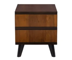 Manhattan Walnut 2-Drawer Mid-Century Wood Nightstand 20 Manhattan Walnut 2-Drawer Mid-Century Wood Nightstand -Furniture Specialty Shop 810543109 A1 3