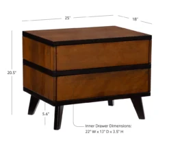 Manhattan Walnut 2-Drawer Mid-Century Wood Nightstand 23 Manhattan Walnut 2-Drawer Mid-Century Wood Nightstand -Furniture Specialty Shop 810543109 D8 12