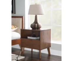 Shay Walnut 1-Drawer Wood Nightstand 8 Shay Walnut 1-Drawer Wood Nightstand -Furniture Specialty Shop 810543117 2