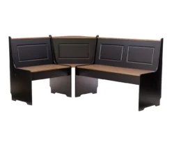 Atrium Black & Pecan 3-Piece Wooden Breakfast Nook Set -Furniture Specialty Shop 810543121 A0 3