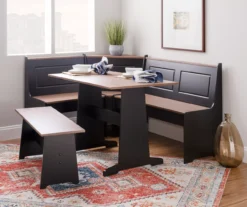 Atrium Black & Pecan 3-Piece Wooden Breakfast Nook Set -Furniture Specialty Shop 810543121 B0 2