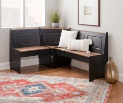 Atrium Black & Pecan 3-Piece Wooden Breakfast Nook Set -Furniture Specialty Shop 810543121 B0 3