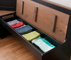 Atrium Black & Pecan 3-Piece Wooden Breakfast Nook Set -Furniture Specialty Shop 810543121 B8