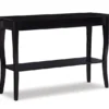 Lina Espresso 2-Tier Wood Console Table