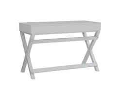 Kari Gray 2-Drawer Campaign Desk 9 Kari Gray 2-Drawer Campaign Desk -Furniture Specialty Shop 810543177 5