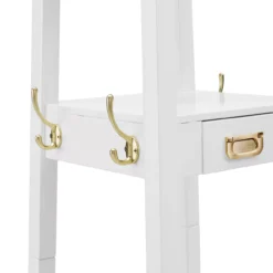 Cami White Wood Pyramid Hall Tree -Furniture Specialty Shop 810543178 3