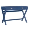 Kari Navy Blue 2-Drawer Campaign Desk -Furniture Specialty Shop 810543186 1