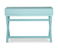Kari Turquoise 2-Drawer Wooden X-Frame Desk 8 Kari Turquoise 2-Drawer Wooden X-Frame Desk -Furniture Specialty Shop 810543189 4