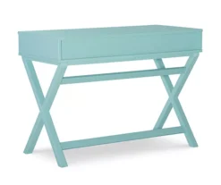 Kari Turquoise 2-Drawer Wooden X-Frame Desk 9 Kari Turquoise 2-Drawer Wooden X-Frame Desk -Furniture Specialty Shop 810543189 5