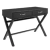 Kari Black 2-Drawer Campaign Desk -Furniture Specialty Shop 810543190 1
