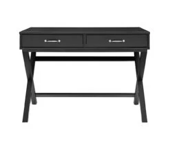 Kari Black 2-Drawer Campaign Desk -Furniture Specialty Shop 810543190 3