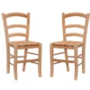 Bordeaux Natural Handwoven Ladder Back Side Chairs, 2-Pack -Furniture Specialty Shop 810543191 A0 1