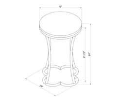 Globa Designs White & Gold Capiz Mosaic Beehive Accent Table 23 Globa Designs White & Gold Capiz Mosaic Beehive Accent Table -Furniture Specialty Shop 810543194 A7