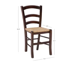 Bordeaux Walnut Handwoven Ladder Back Side Chairs, 2-Pack 23 Bordeaux Walnut Handwoven Ladder Back Side Chairs, 2-Pack -Furniture Specialty Shop 810543200 A7